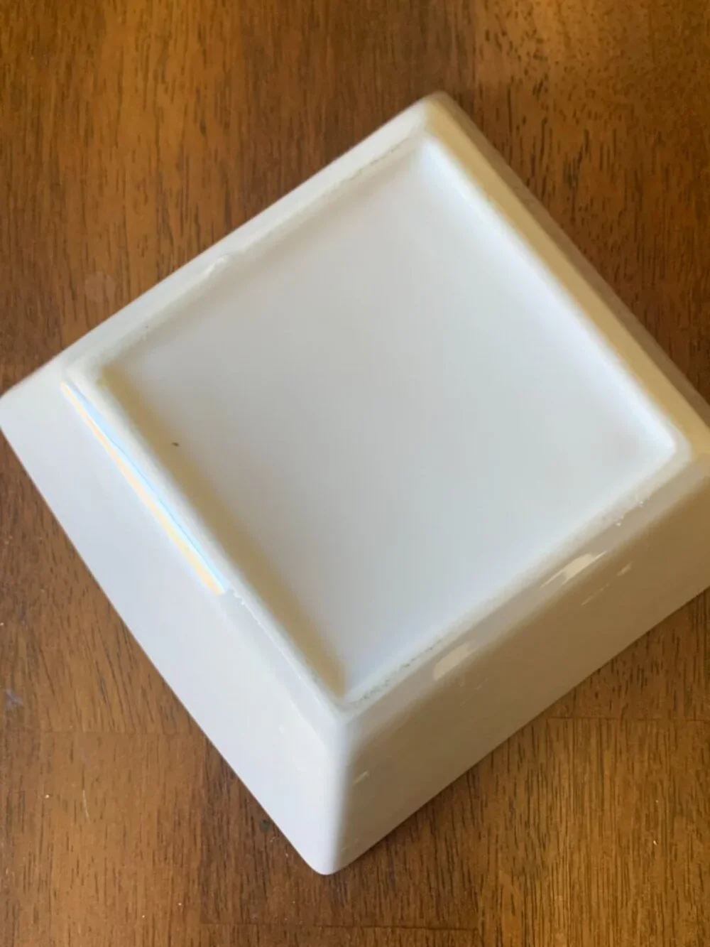 White Ceramic Square Bowl 6x6 Tapered Modern Serving Dish